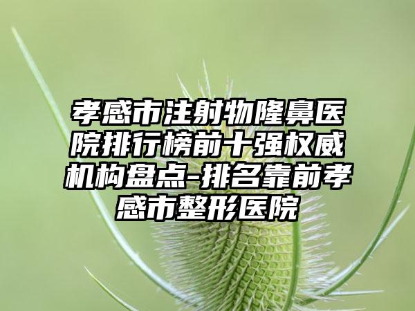 孝感市注射物隆鼻医院排行榜前十强权威机构盘点-排名靠前孝感市整形医院